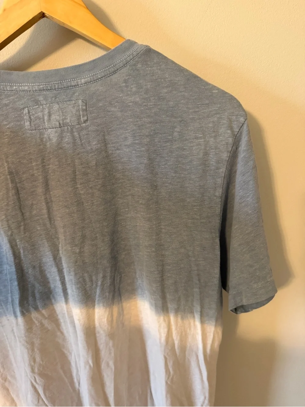 Mollusk Made in California Blue White Dip Dye T-Shirt Men's Medium